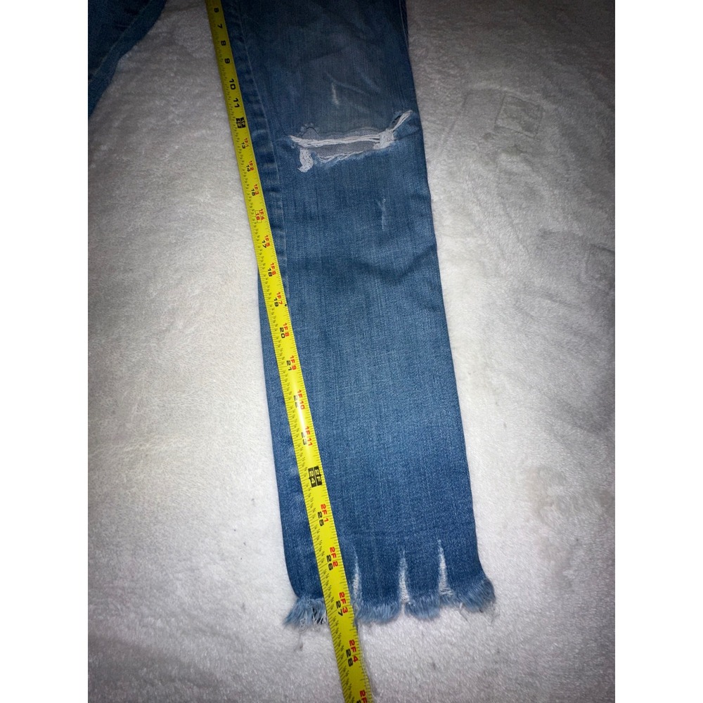 Express Hyper Stretch Ankle Legging High Rise Distressed Ripped Jeans - Picture 2 of 7